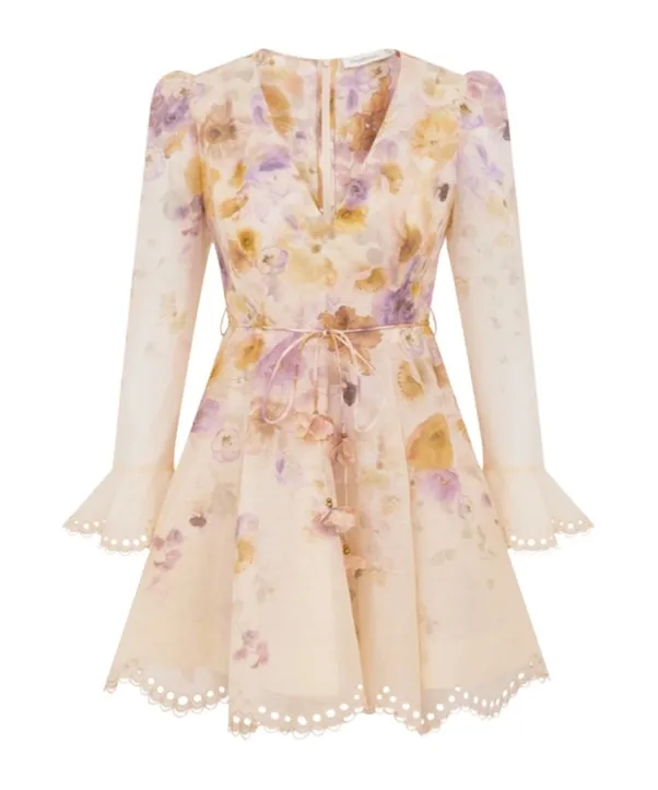 Zimmermann Memento Embroidered Mini Dress