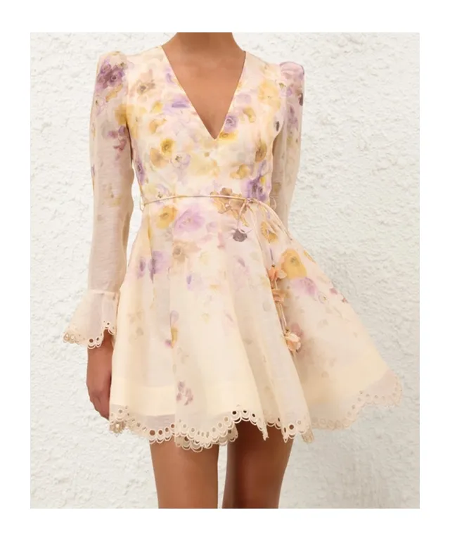 Zimmermann Memento Embroidered Mini Dress