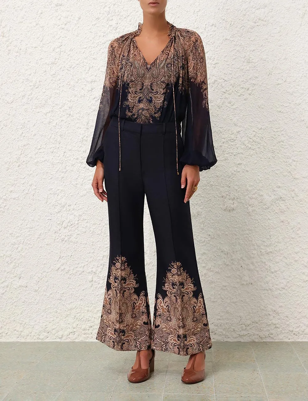Zimmermann Paisley Printed Flared Pants
