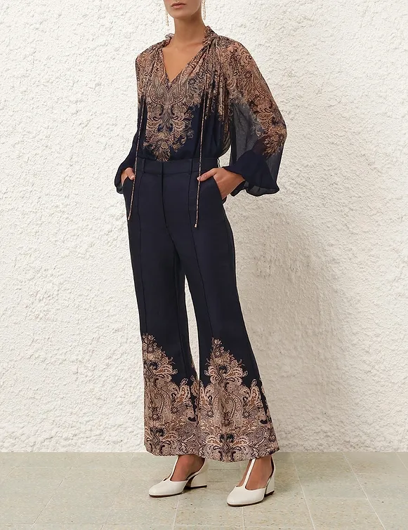 Zimmermann Paisley Printed Flared Pants