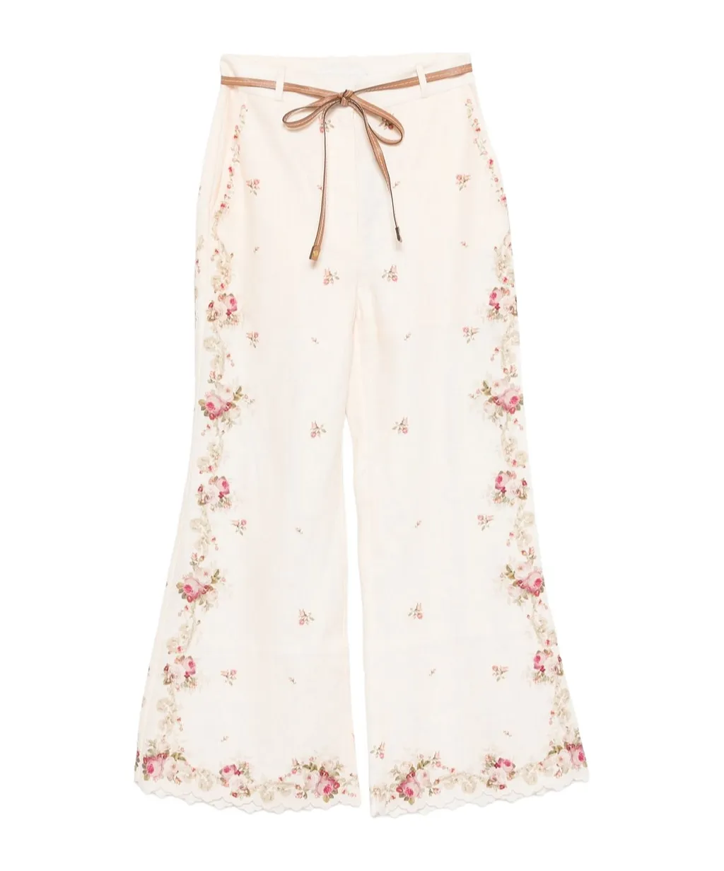 Zimmermann Patience Belted Flare Pants