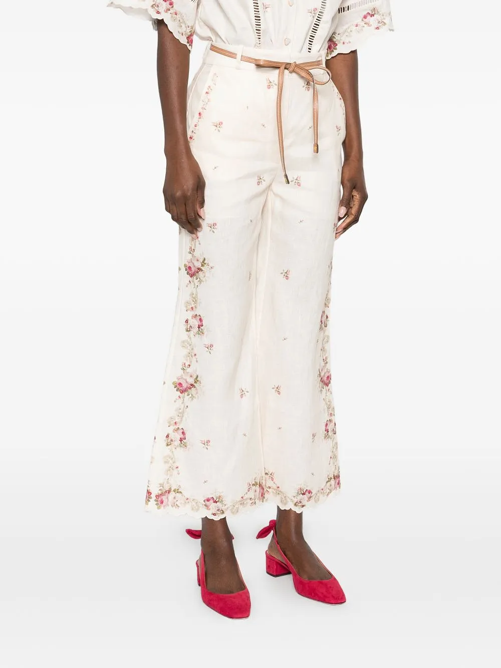 Zimmermann Patience Belted Flare Pants