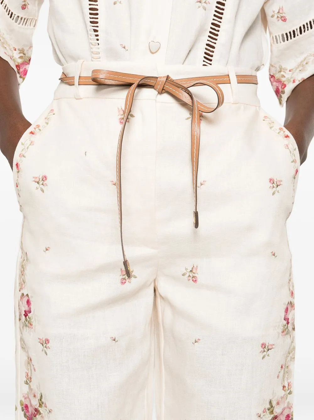 Zimmermann Patience Belted Flare Pants