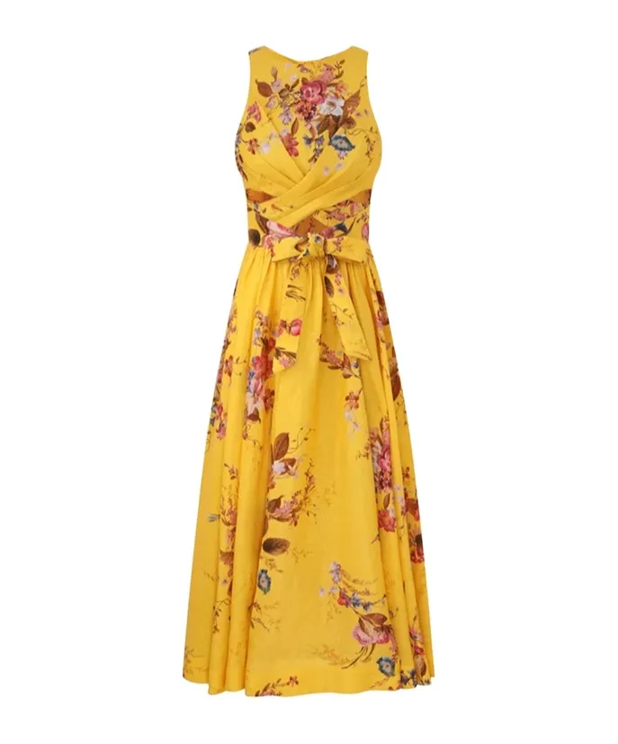 Zimmermann Patience Cutout Floral Midi Dress