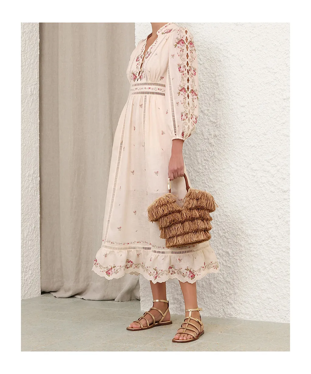 Zimmermann Patience Plunge Midi Dress