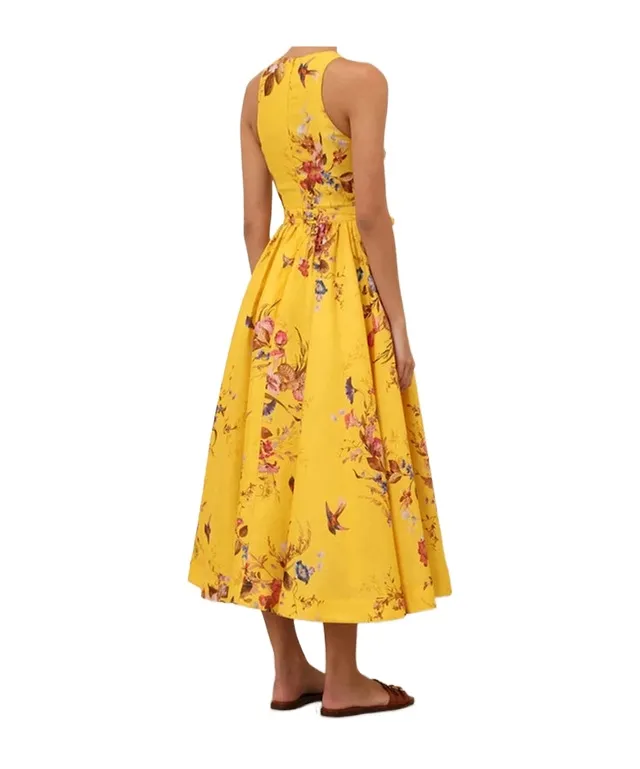 Zimmermann Patience Cutout Floral Midi Dress