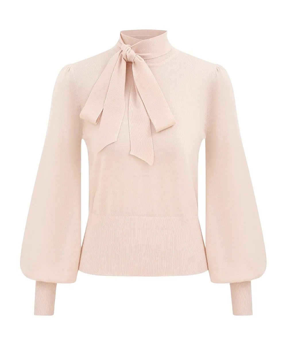 Zimmermann Pussybow Necktie Detailed Knitted Top