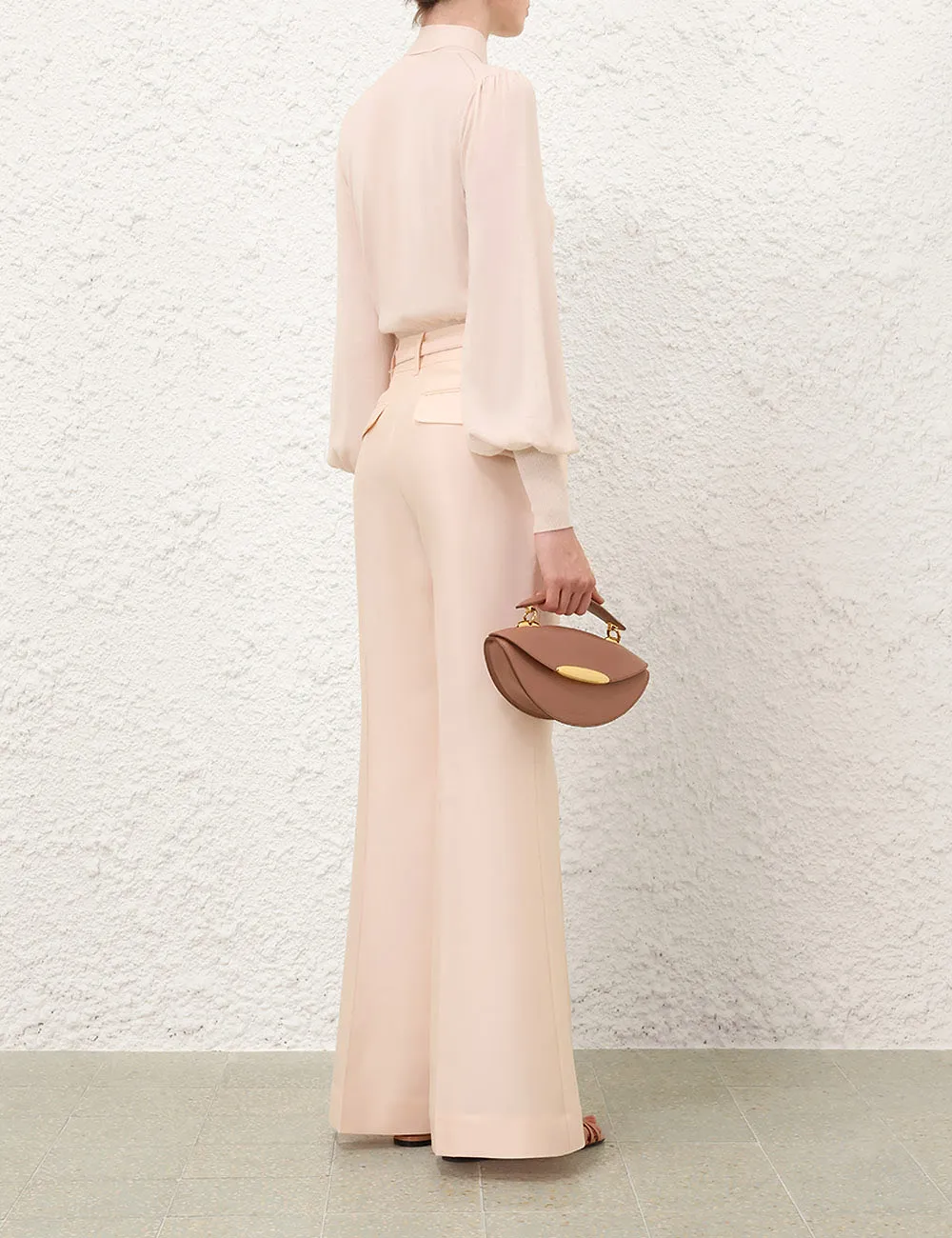 Zimmermann Pussybow Necktie Detailed Knitted Top