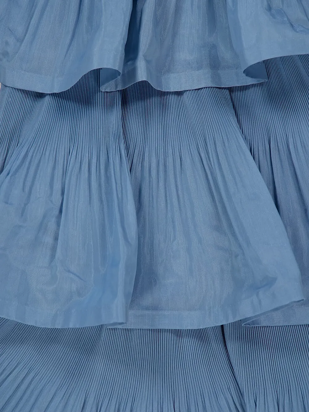 Zimmermann Pleated Tiered Midi Dress