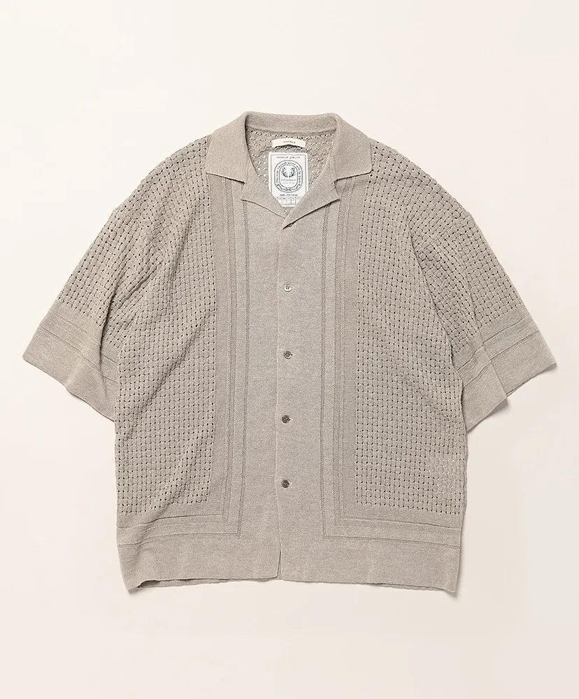 12 Gauge Knit Open Collar Shirt