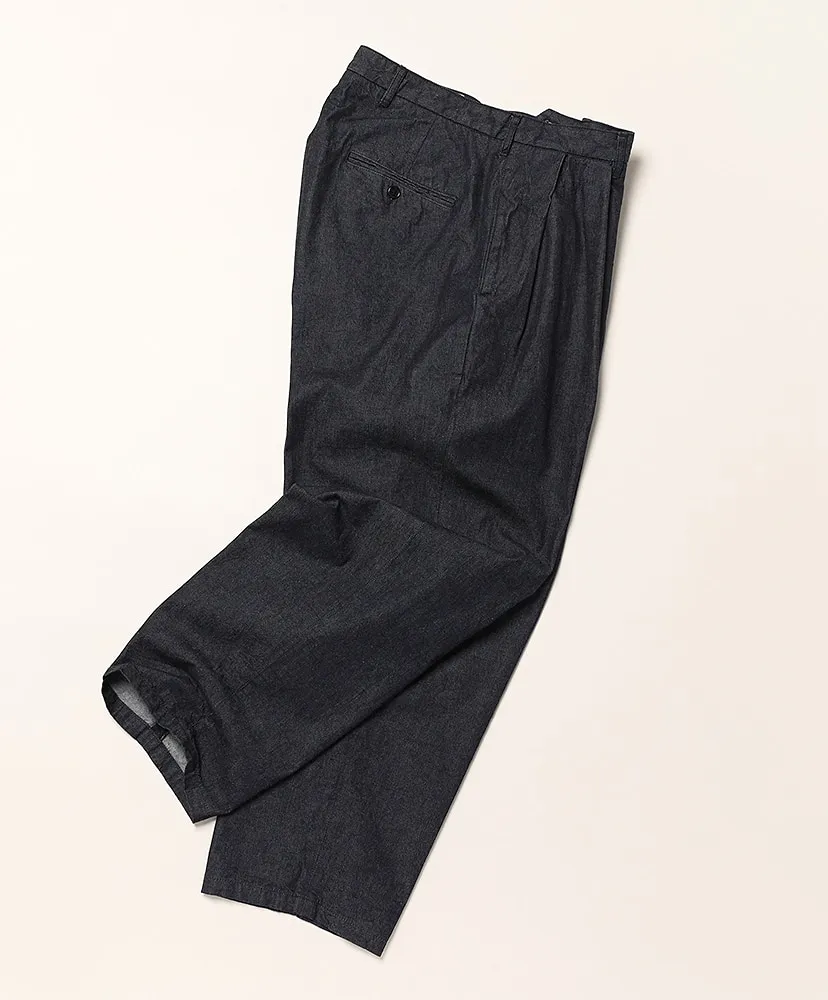 Big Denim Tuck Trousers