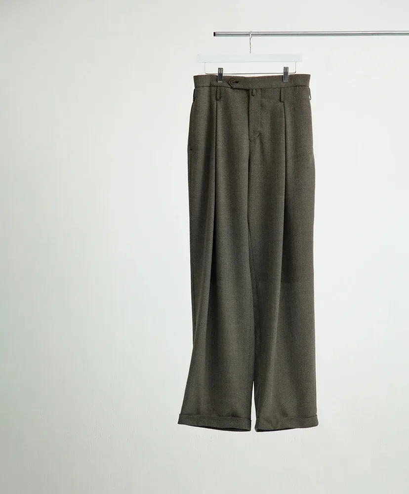 Double Inverted Tuck Trousers
