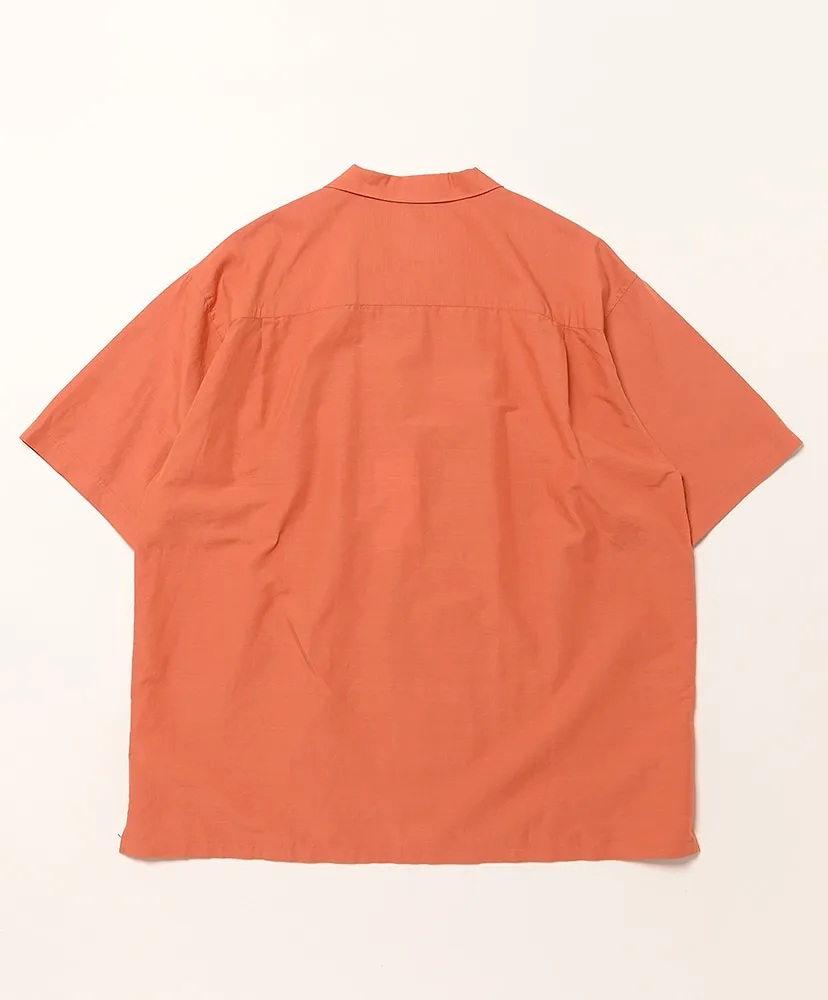 Cotton Linen Slub Open-Collar Shirt