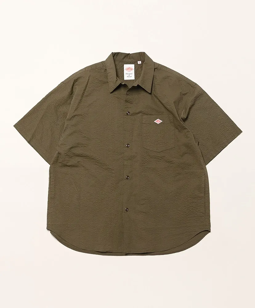 Seersucker Short Sleeve Work Shirt