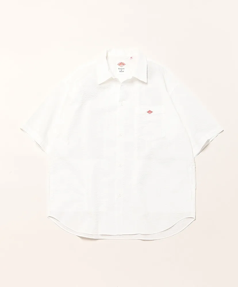 Seersucker Short Sleeve Work Shirt