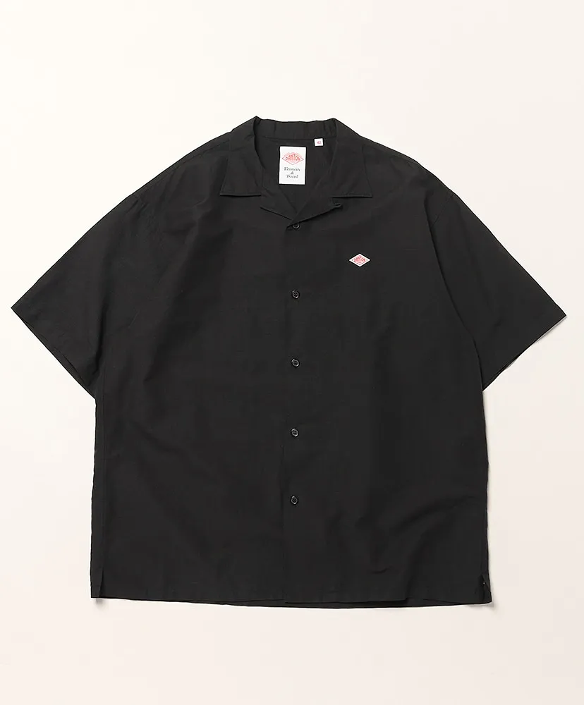 Cotton Linen Slub Open-Collar Shirt