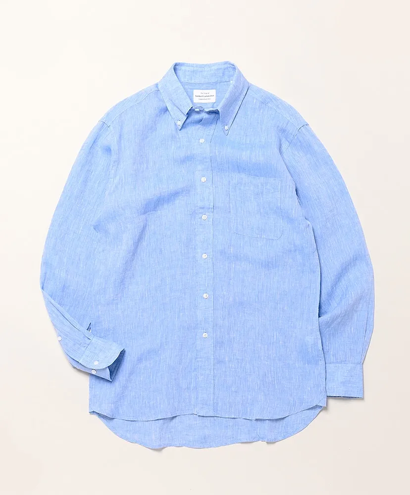 Button Down Shirts Linen Solid