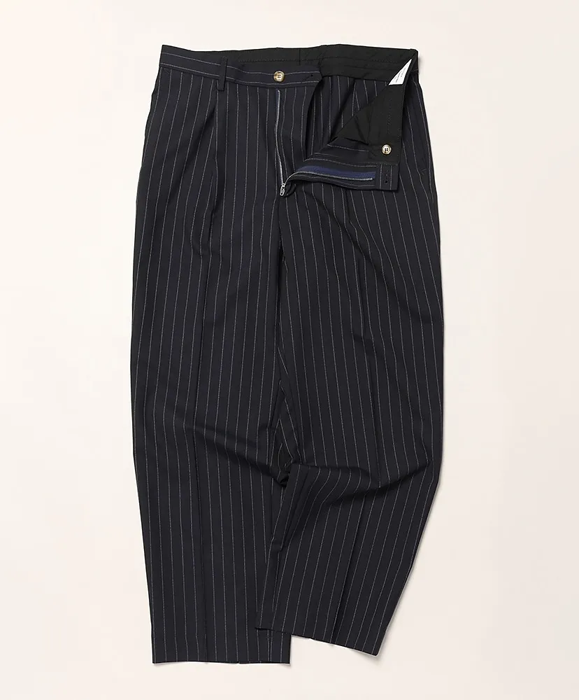 Wool Tropical Stripe Trousers