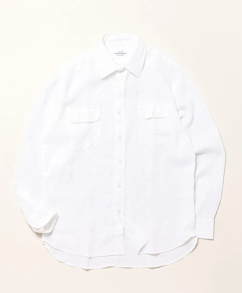 Linen Garment Dyed Reg Coller Shirts With 2 Pocket