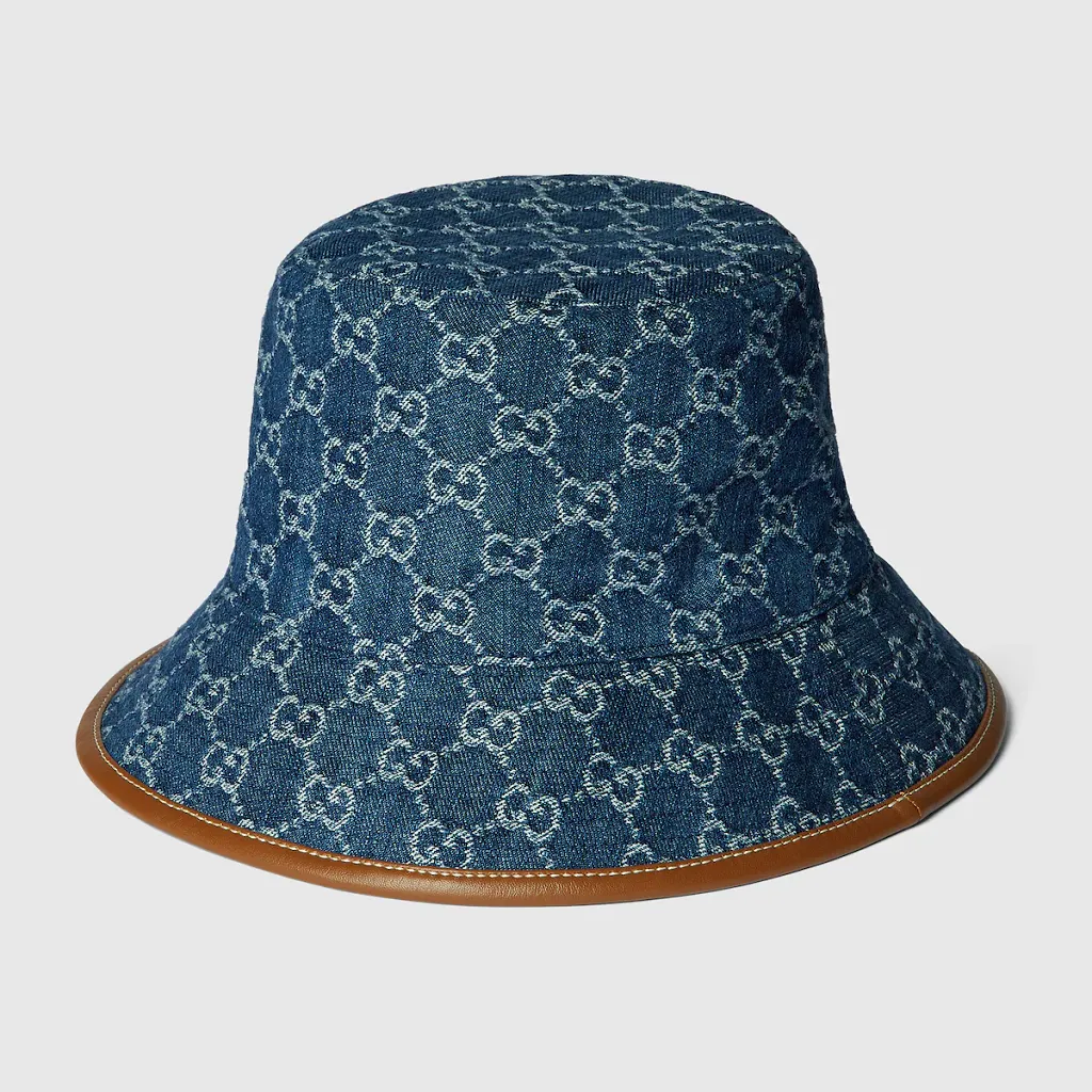 Gg Denim Bucket Hat