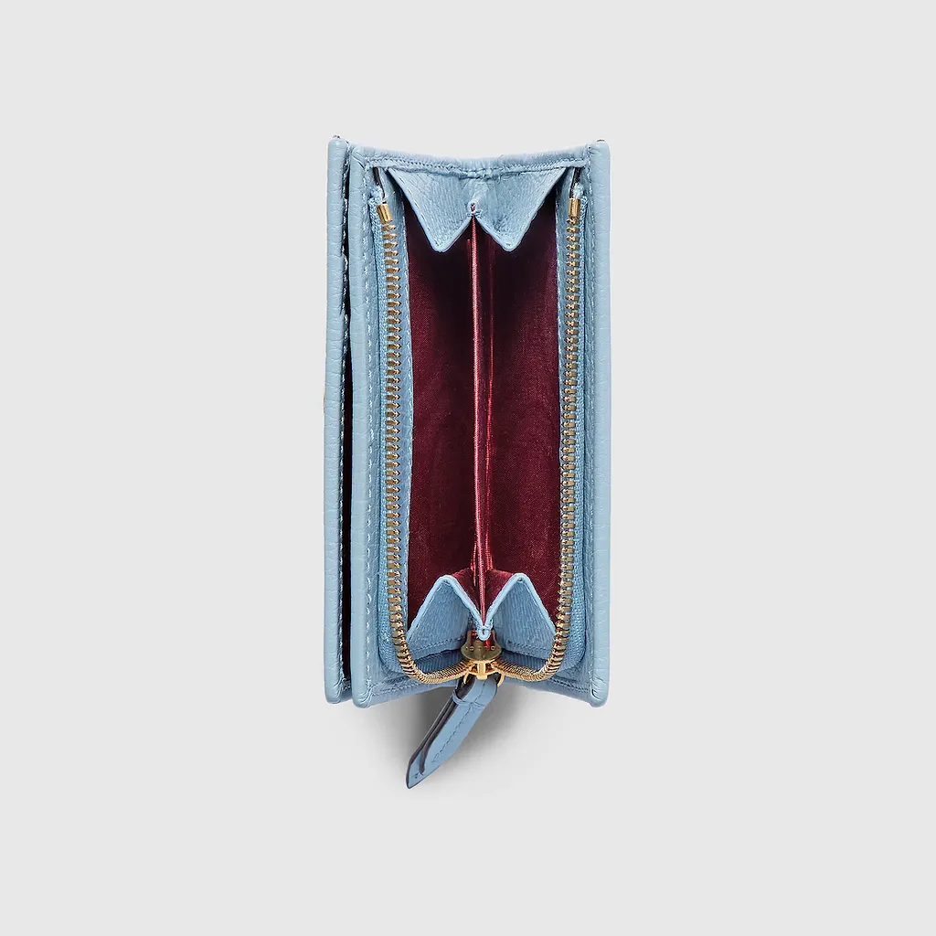Bi-Color Gg Marmont Small Wallet