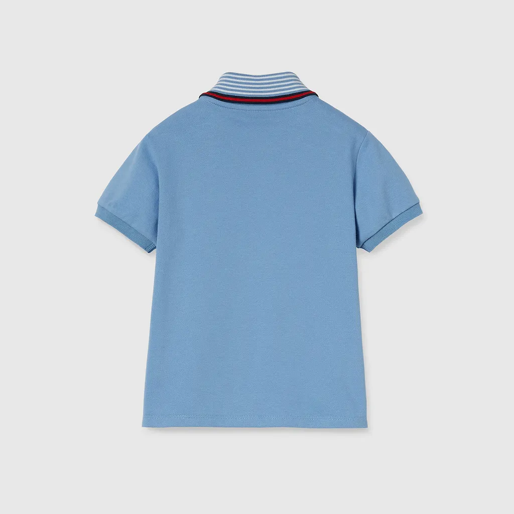 Children's Cotton Polo Shirt With Embroidery