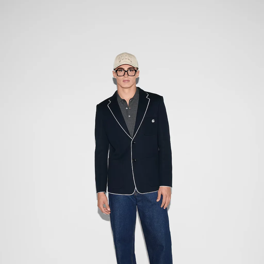 Cotton Jersey Jacket With Embroidery