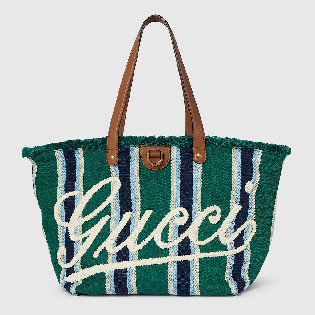 Embroidered Medium Canvas Tote Bag