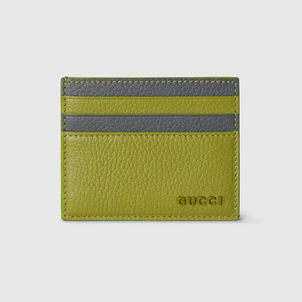 Bi-Colour Card Case With Gucci Logo