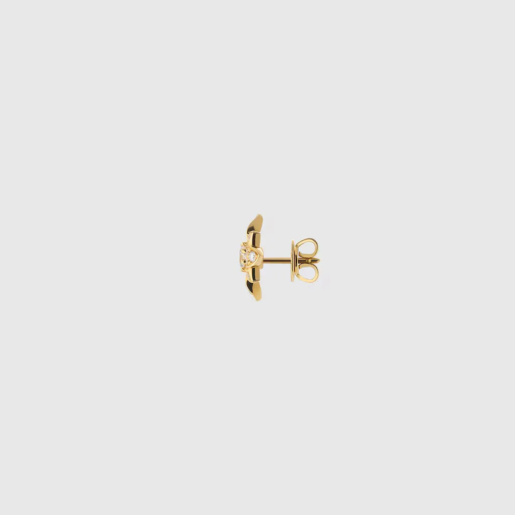 Gucci Flora 18K Diamond Stud Earrings