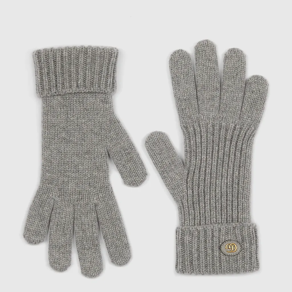 Wool Cashmere Gloves With Double G