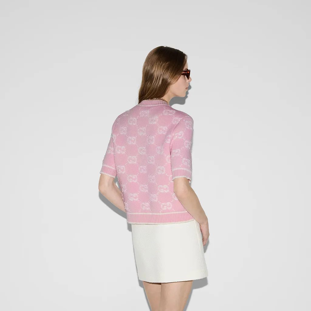 Gg Wool Bouclé Jacquard Top