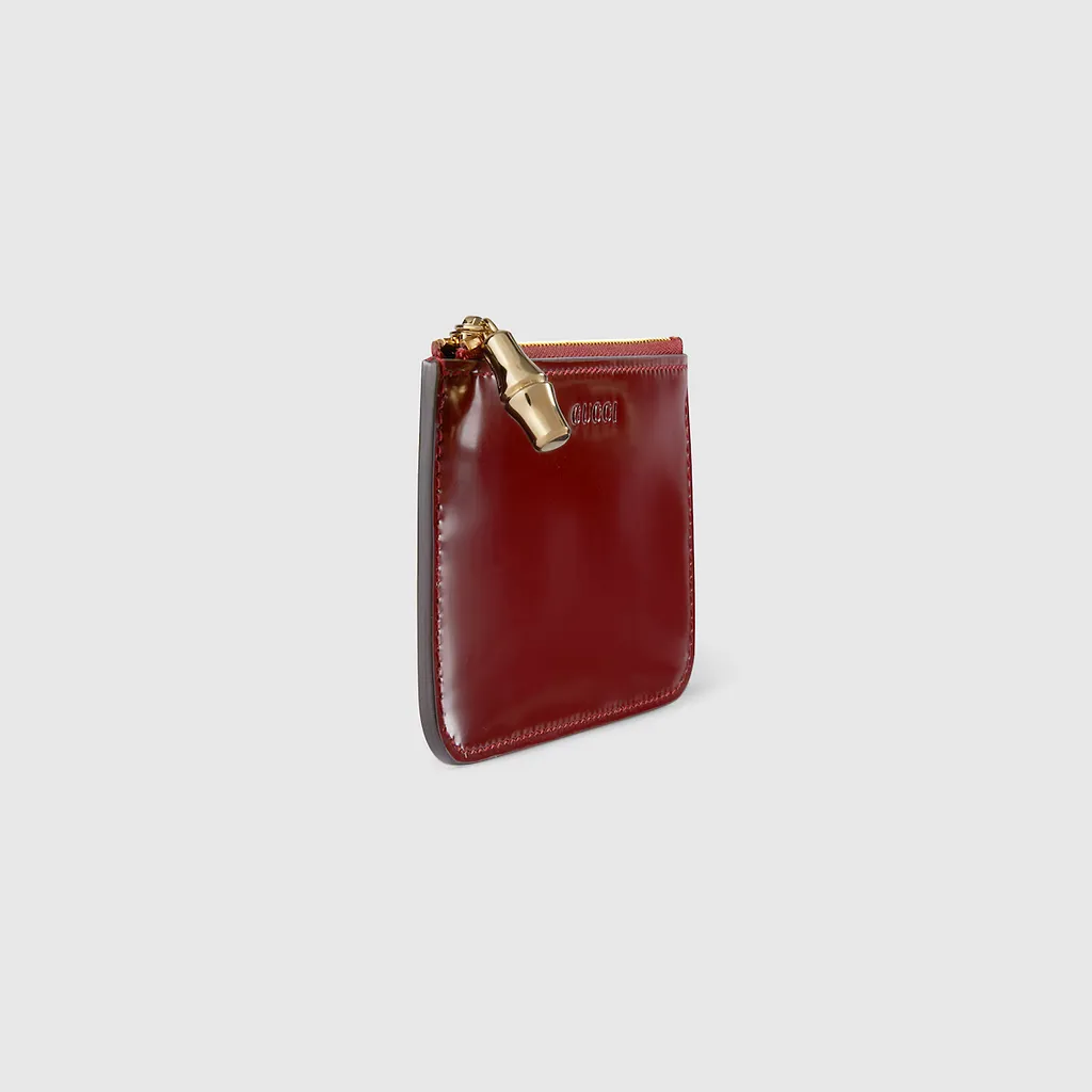 Zip Key Case With Bamboo