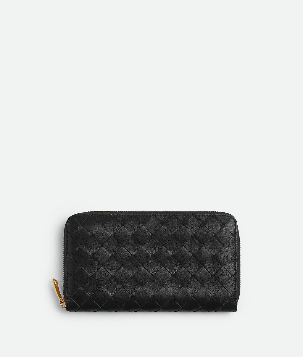 Intrecciato Zip Around Wallet