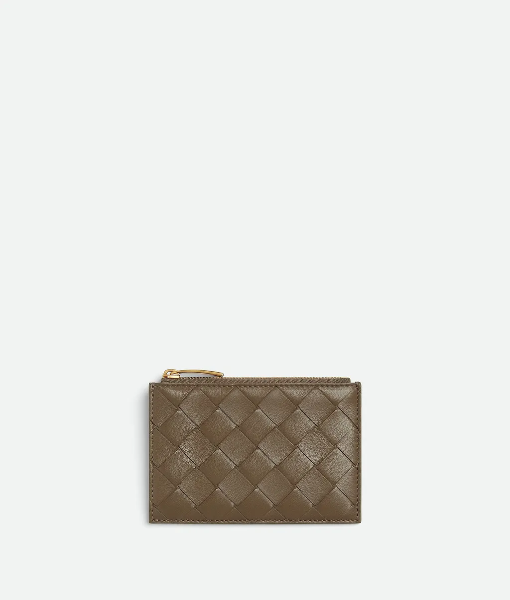 Intrecciato Zipped Card Case