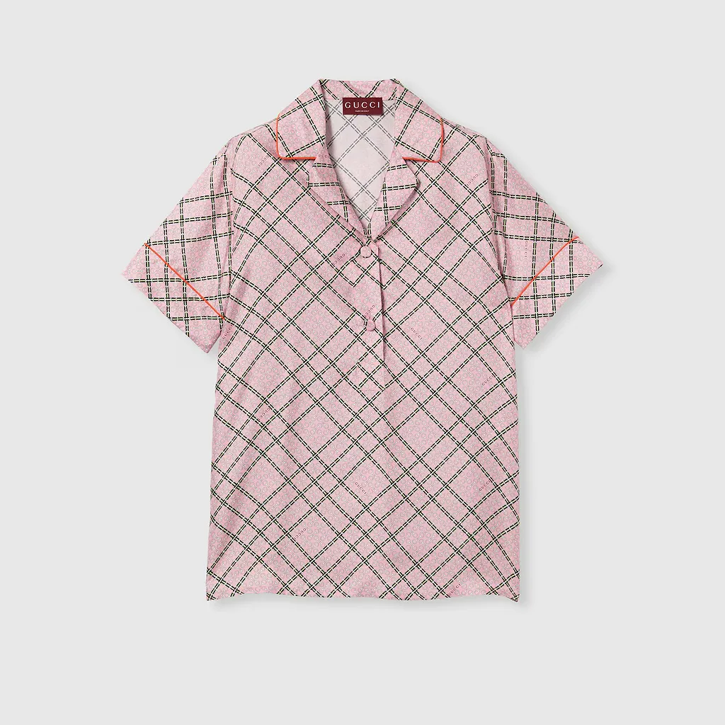 Printed Silk Twill Shirt