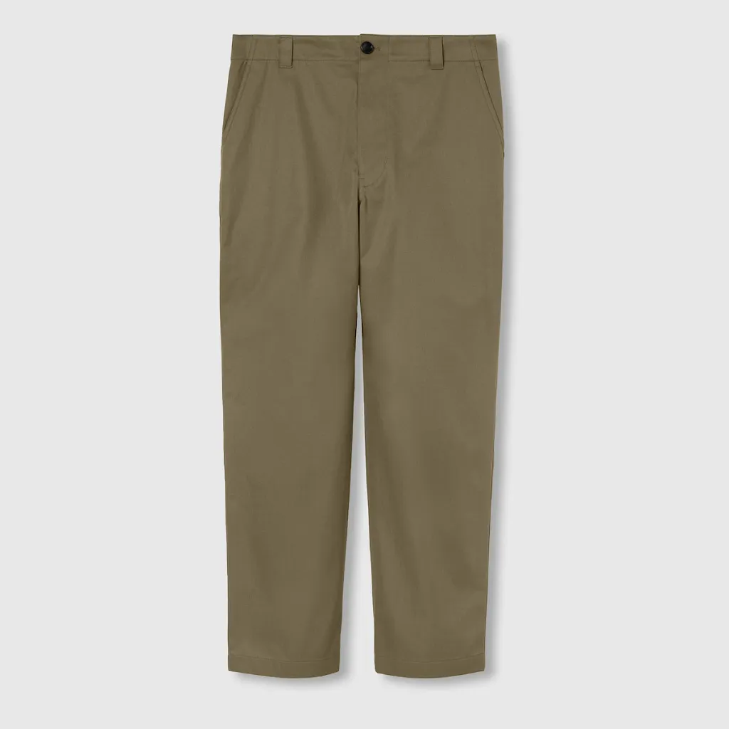 Cotton Twill Trousers With Web