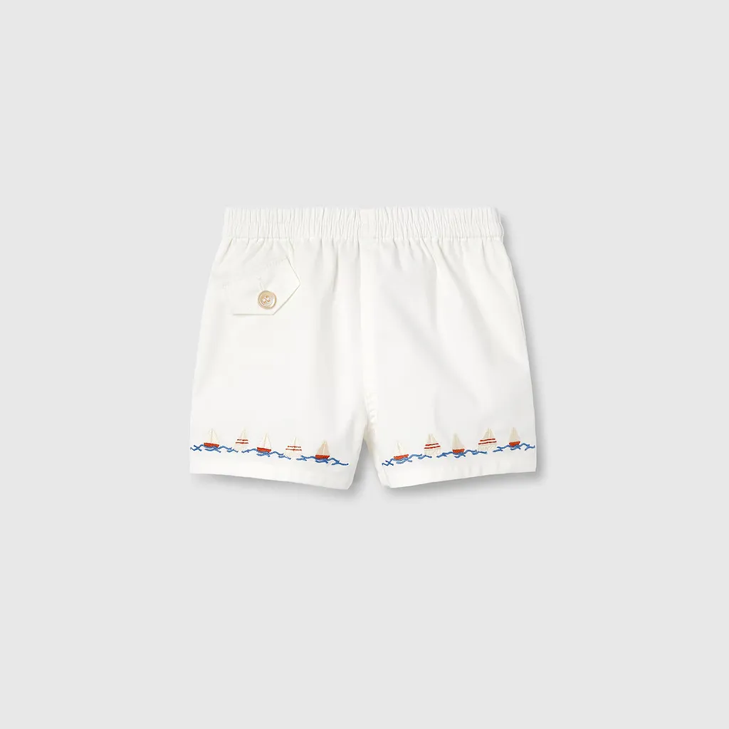 Baby Embroidered Cotton Shorts