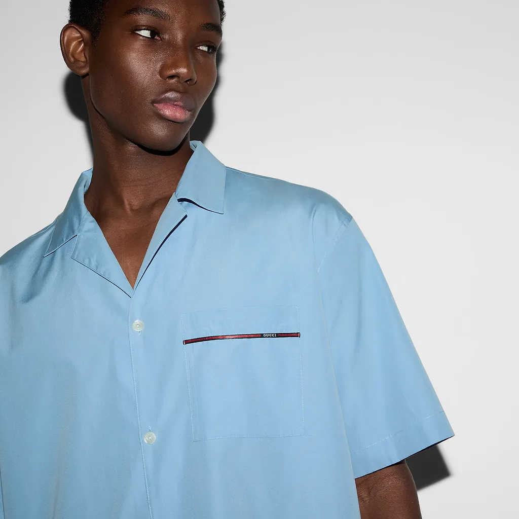 Regular Fit Cotton Shirt With Web