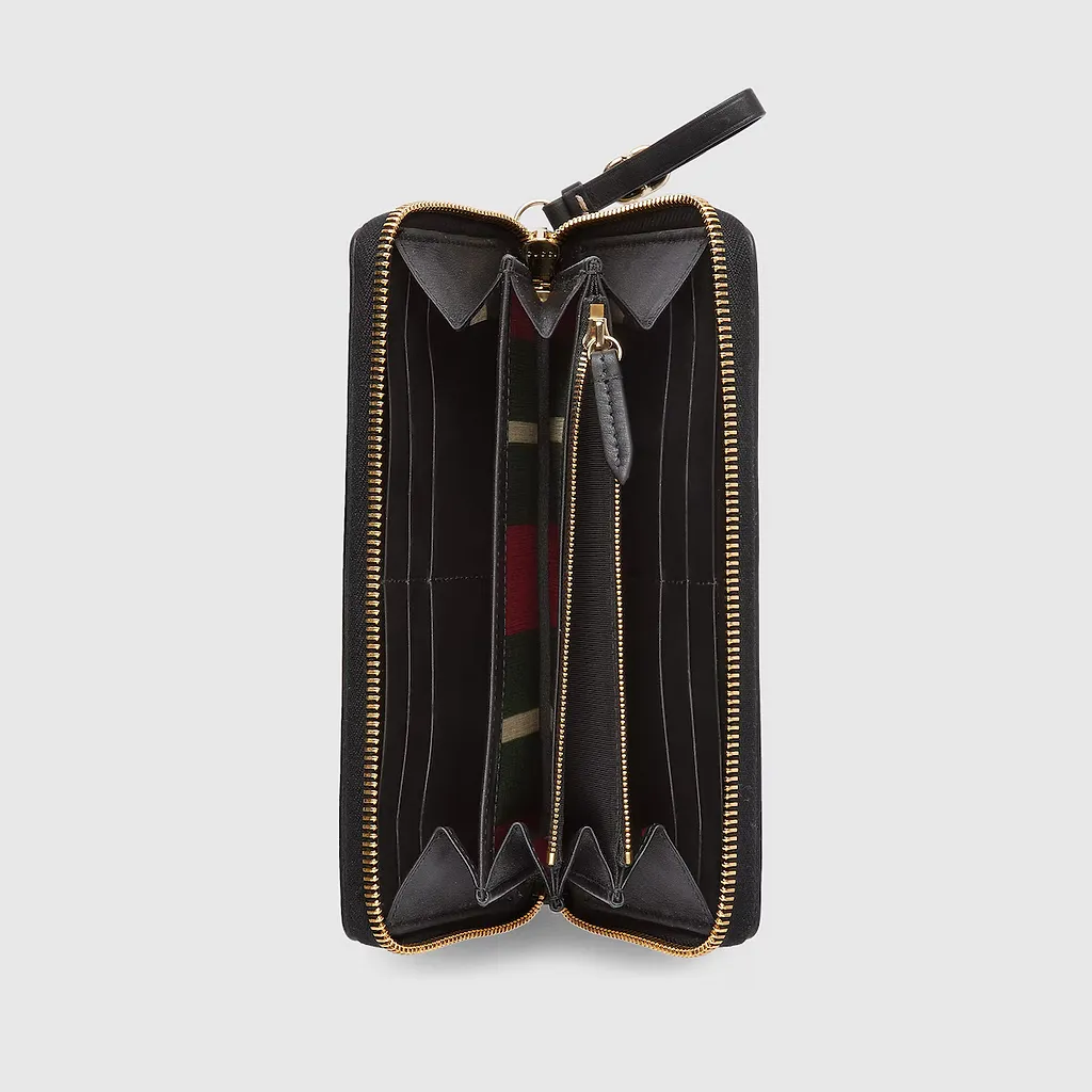 Gg Emblem Zip Around Wallet