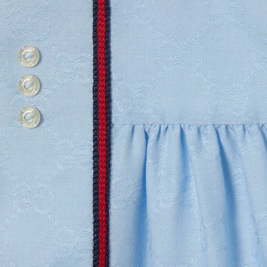 Baby Gg Cotton Dress With Web