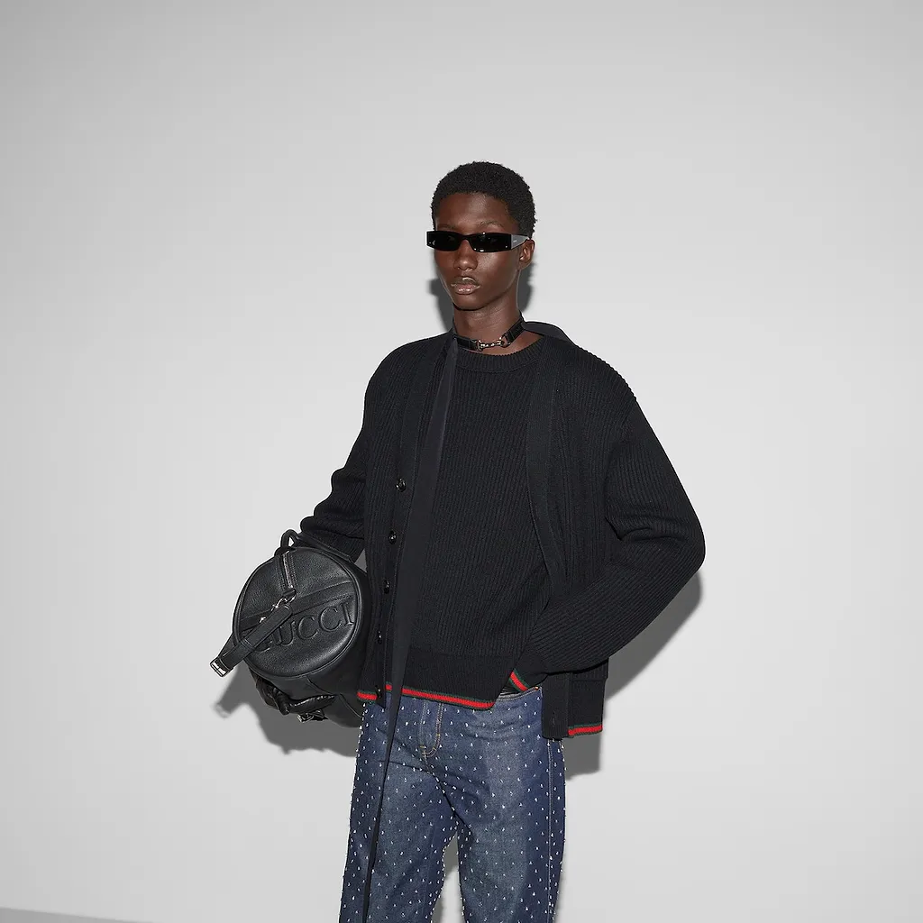 Wool Cashmere Rib Knit Sweater