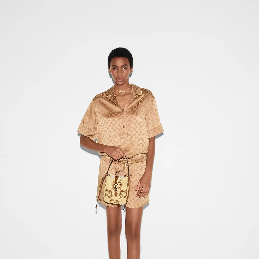 Woven Mini Bucket Bag