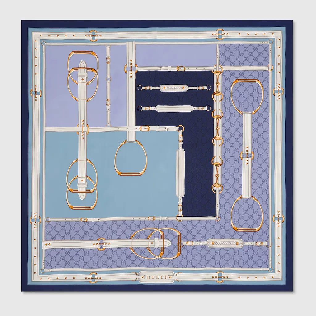 Printed Silk Twill Carré