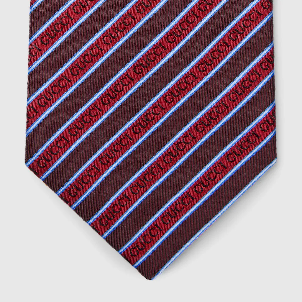 Striped Silk Jacquard Tie