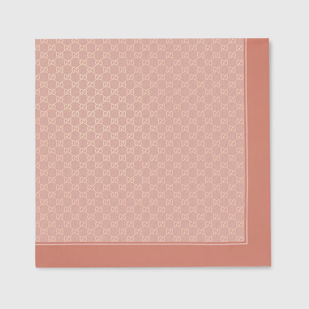 Laminated Printed Silk Twill Carré