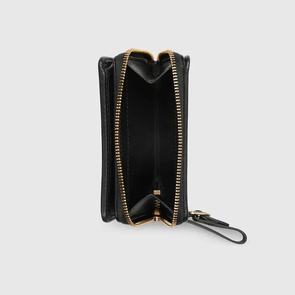 Gg Emblem Zip Mini Wallet