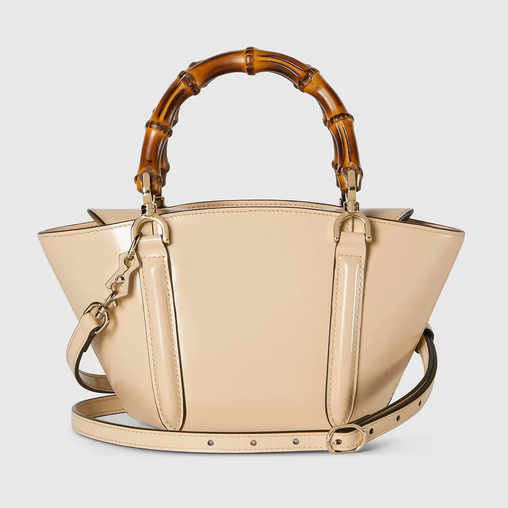 Mini Bamboo Top Handle Tote Bag