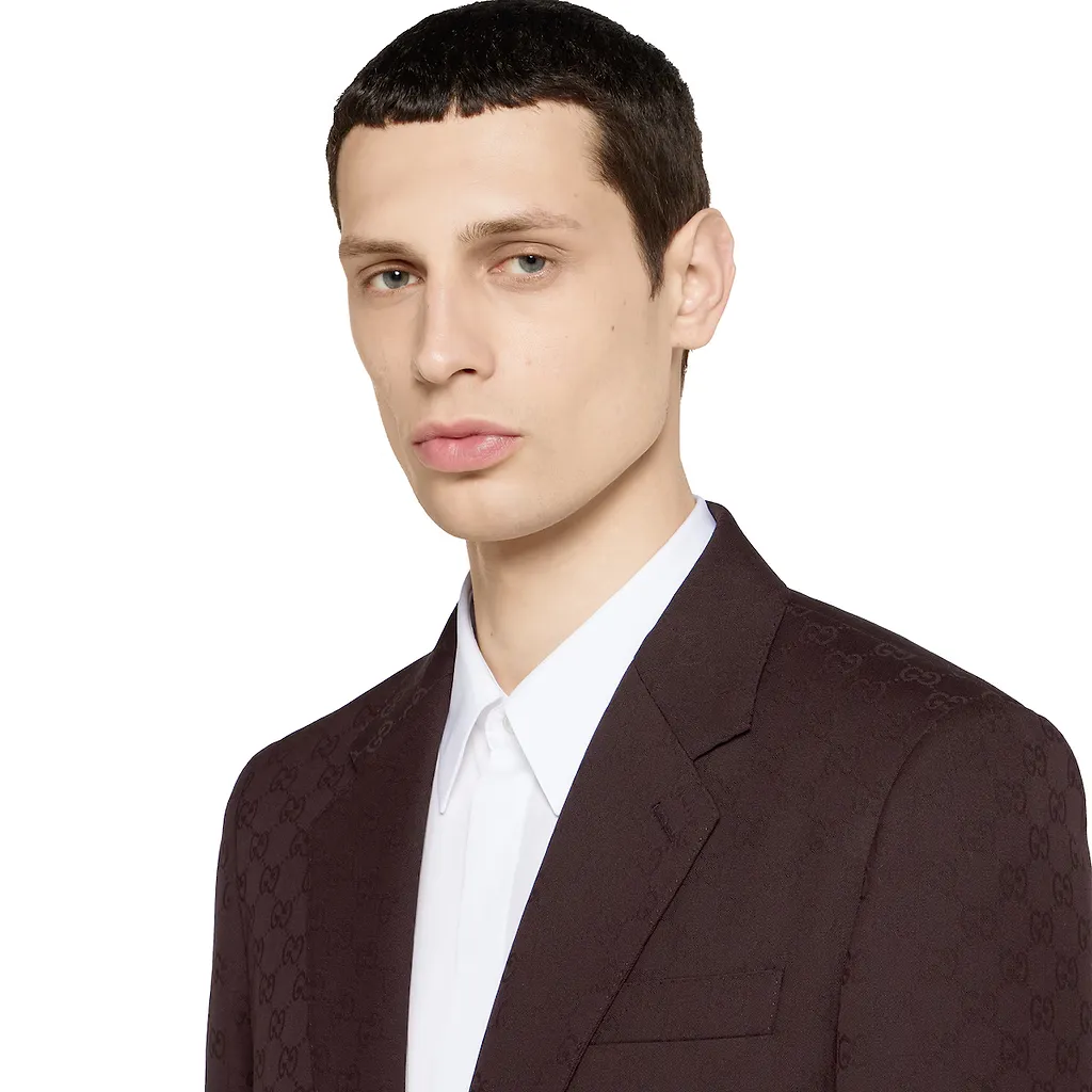 Gg Wool Jacquard Suit