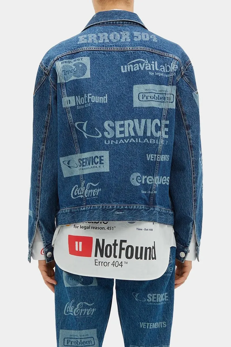 Error-print Denim Jacket